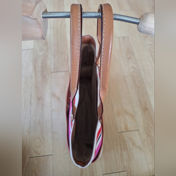 Kate Spade New York Oak Island Stripe tote bag 17 x 11 BEAUTIFUL PINK BAG - Picture 4 of 16